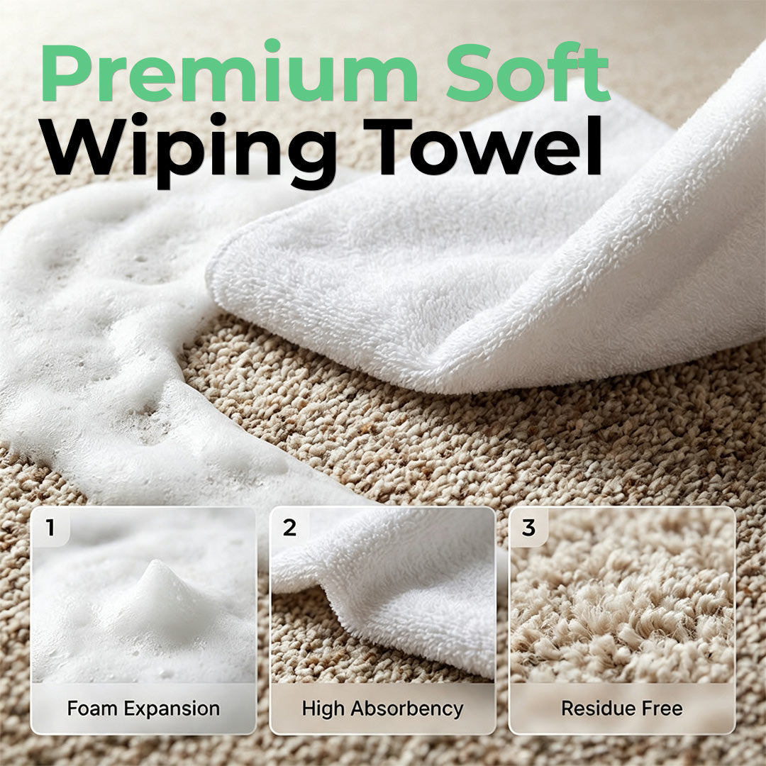 sweetce® No-Rinse Carpet & Upholstery Stain Remover with Towel